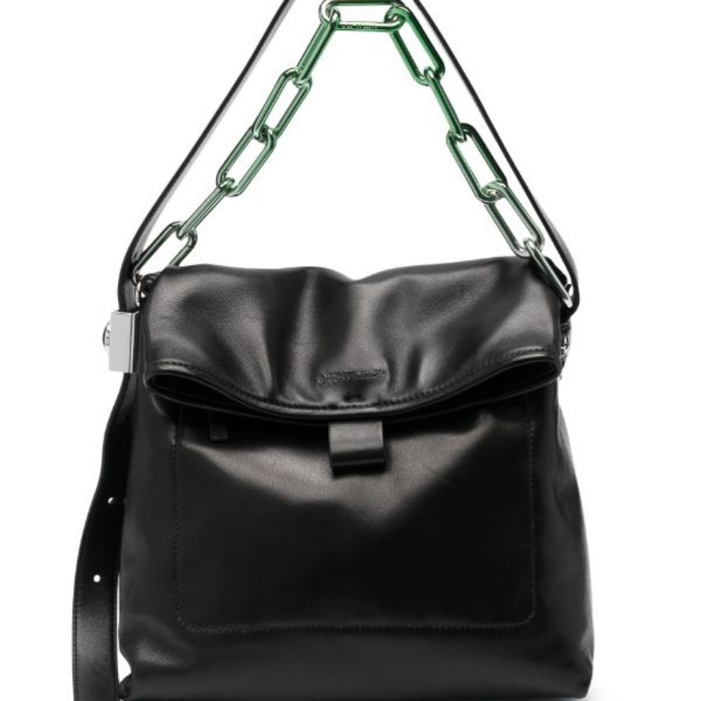 OFF-WHITE OW Booster M Shoulder Bag - Black/Green